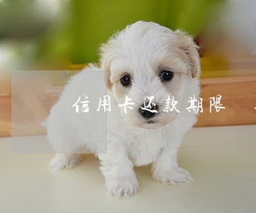 信用卡还款期限 逾期 信用卡还款期限 逾期